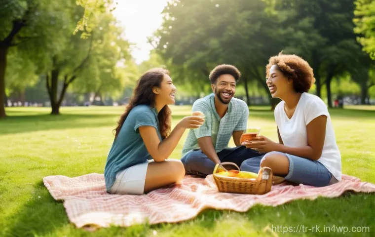 자바스크립트 성능 최적화를 위한 사용자 피드백 반영 - **Prompt:** A group of diverse young adults, both male and female, are enjoying a sunny afternoon pi...