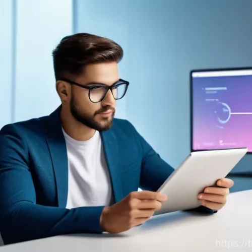 Home 29 자바스크립트 성능 개선을 위한 코드 품질 검사 - A diverse young individual, comfortably seated, interacting with a sleek and modern web application ...
