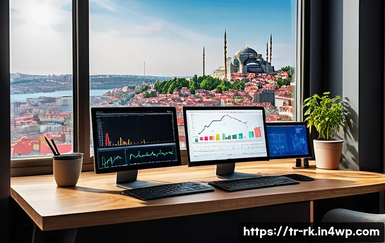자바스크립트 성능 향상을 위한 컴파일러 최적화 - A modern software developer workspace featuring a Turkish programmer focused on optimizing JavaScrip...